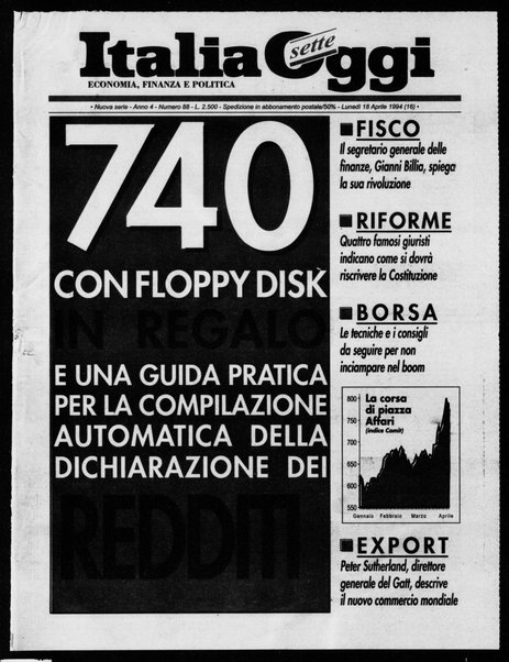 Italia oggi : quotidiano di economia finanza e politica